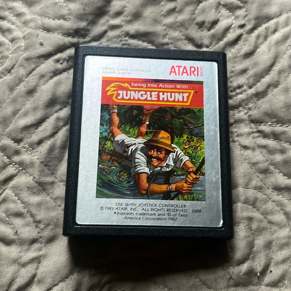 Atari Jungle Hunt Video Game Cartridge